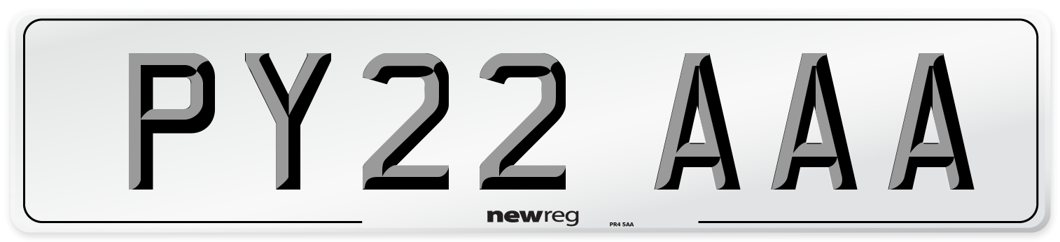 PY22 AAA Number Plate from New Reg